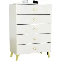 Akord Nachtkastje MOBI Kasjmier met 5 Lades / Furniture Factory / Kasjmierkleur met Gouden Handvatten / 60 x 89 x 37 cm