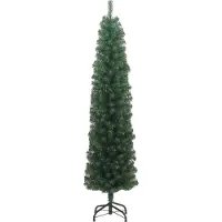 Prolenta Maison Exclusive - Kunstkerstboom, slank model met voet, groen, 180 cm, PVC