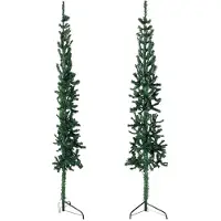 Prolenta Maison Exclusive - Kunstkerstboom, halvhoge variant met voet, slank, groen, 150 cm