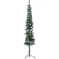 Syfax Kunstkerstboom half met standaard smal 210 cm groen