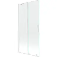 Mexen Velar badscherm 2-delige schuifdeur 95 x 150 , transparant, wit - 896-095-000-01-20