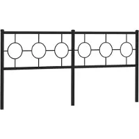 vidaXL Vervangend hoofdbord 180 cm metaal zwart