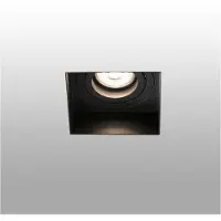 Faro Inbouwspot Hyde 1-lamp hoekig gezwenkt zwart Hyde, dimbaar, zwart, Hal, metaal, Modern