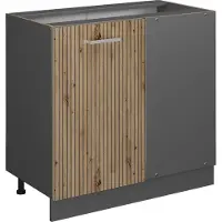 Vicco R-Line Hoekkast – 86 cm zonder werkblad Artisanaal eiken