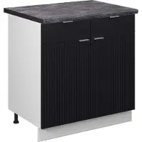 Vicco Fame-Line Keukenonderkast – 80 cm, WB Antraciet Zwart gestreept