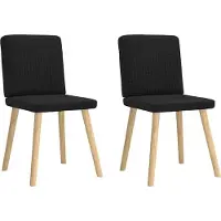 Syfax Eetkamerstoelen 2 st stof zwart
