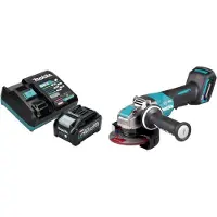 Makita GA 047 GM101 Accu haakse slijper 40 V max. 125 mm X-LOCK Brushless + 1x oplaadbare accu 4.0 Ah + lader