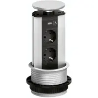 Sonstiges EVOLINE Wandcontactdoos met USB-lader - een inbouwbare energiebox met 2 stopcontacten en een laadfunctie via 1 USB-aansluiting type A / Schuko-stopcontacten / stopcontact