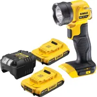 DeWalt DCL 040 D2 acculamp 18 V 110 lumen + 2x accu 2,0 Ah + oplader