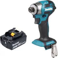 Makita DTD 173 G1 accu slagmoersleutel 18 V 180 Nm 1/4" borstelloos + 1x oplaadbare accu 6,0 Ah - zonder oplader
