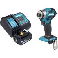 Makita DTD 173 SG1 accu slagmoersleutel 18 V 180 Nm 1/4" borstelloos + 1x oplaadbare accu 6.0 Ah + lader