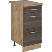 Vicco R-Line Keukenonderkast – 40 cm met laden, WB Eik Edel grijs