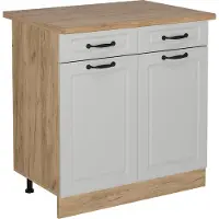 Vicco R-Line Keukenonderkast – 80 cm, WB Eik Wit Landhuis