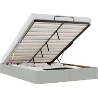 vidaXL Ottoman bedframe zonder matras 140x200 cm fluweel lichtgrijs
