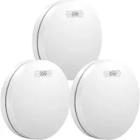Aroha Link Hittemelder/Rookmelder - 10 jaar batterij - Sleep Line - Geen standby LED-licht - Slaapkamer vriendelijke brandmelder - Draadloos koppelbare hitte- of rookmelder - 3 set