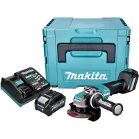 Makita GA 044 GM101 Accu haakse slijper 40 V max. 125 mm X-LOCK Brushless + 1x accu 4.0 Ah + lader + Makpac