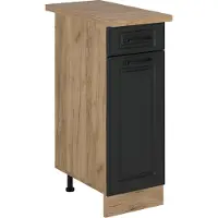 Vicco R-Line Keukenonderkast – 30 cm, WB Eik Antraciet landhuis