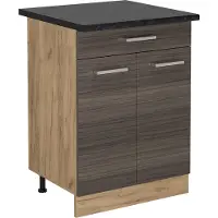 Vicco R-Line Keukenonderkast – 60 cm met lade, WB Antraciet Edel grijs
