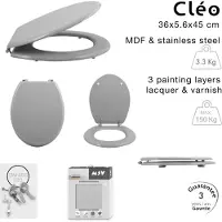 MSV WC Bril - CLEO - Toiletbril - MDF - Beige