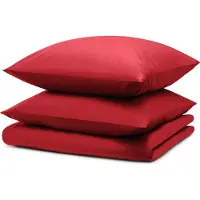 Blumtal Dekbedovertrek met Kussensloop - Anti-Allergisch - Tegen huisstofmijt - 155 x 220 cm - 1 Kussensloop 50 x 80 cm - Donkerrood