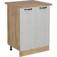 Vicco R-Line Keukenonderkast – 60 cm, WB Eik Wit Landhuis
