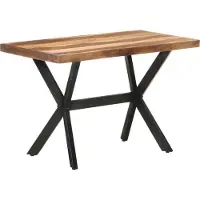 Prolenta Maison Exclusive - Eettafel, 120x60x75 cm, massief hout, honingkleur
