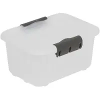 BranQ Velur, opslagcontainer van 3,6 liter met deksel, transparant
