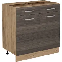 Vicco R-Line Keukenonderkast – 80 cm zonder werkblad Edel grijs