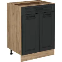 Vicco R-Line Keukenonderkast – 60 cm met lade, zonder werkblad Antraciet landhuis