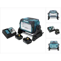 Makita DML 809 RM Draadloze LED bouwspot 18 V 10000 lm + 2x accu 4.0 Ah + lader