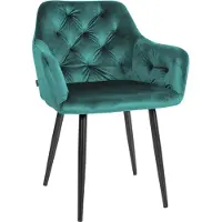 CLP Stanley Eetkamerstoel - Met armleuning - Velvet - Fluweel - creme