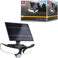 Paulmann 94610 Sonlig Wandspot op zonne-energie met bewegingsmelder Energielabel: A (A - G) 9 W Warmwit Antraciet