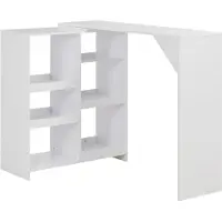Prolenta Maison Exclusive - Bar tafel met verstelbaar plankje, wit, 138 x 39 x 110 cm