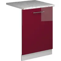 Vicco Fame-Line Vaatwasserfrontpaneel – 60 cm, WB Marmer Bordeauxrode hoogglans