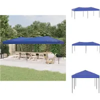 vidaXL Partytent, opvouwbaar, blauw, 3x6 meter - Partytenten en paviljoens