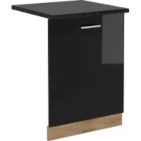 Vicco R-Line Vaatwasserfrontpaneel – 60 cm, WB Antraciet Zwart hoogglans