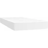vidaXL Pocketveringmatras medium 90x190x20 cm kunstleer wit