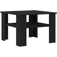 vidaXL Salontafel Zwart Eiken 60 x 60 x 42 cm Bewerkt hout