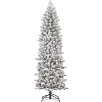 Black Box Trees Trees Harma Smalle Kunstkerstboom - H260 x Ø73 cm - Groen Frosted