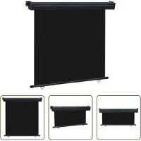 The Living Store Zonnescherm - Verticale Luifel - 160 x 250 cm - Uv- en Waterbestendig - Zwart