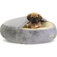 AIO Factory Pluche hondenmand 50 cm lichtgrijs