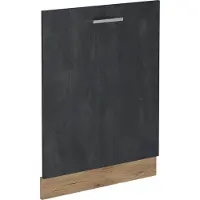 Vicco R-Line Vaatwasserfrontpaneel – 60 cm zonder werkblad Zwart beton