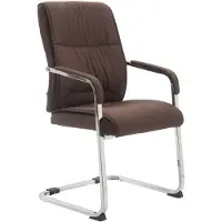 CLP Bezoekersstoel XXL Anubis, stoffen bekleding met armleuningen, bruin