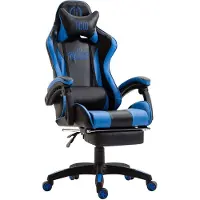 CLP Ignite - Bureaustoel - Kunstleer zwart/blauw