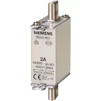 Siemens 3NA3801 Zekeringsinzetstuk Afmeting zekering : 000 6 A 500 V/AC, 250 V/DC 3 stuk(s)