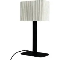 Dyberg Larsen Tafellampe , Calix, Wit, Woonkamer, Stof, Designer