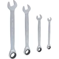 Ks Tools 503.4204 5034204 Ringsleutel met ratelset Sleutelbreedte (metrisch) 10 - 19 mm