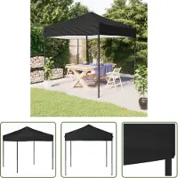 The Living Store De Living Store partytent, inklapbaar, zwart, 2x2 meter