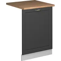 Vicco Vaatwasserfrontpaneel Fame-Line Antraciet-goud 60 cm , WB Eik, Model 55298