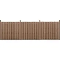 Neu.holz WPC Schuttingpaneel 11 planken met palen 185x562 cm bruin